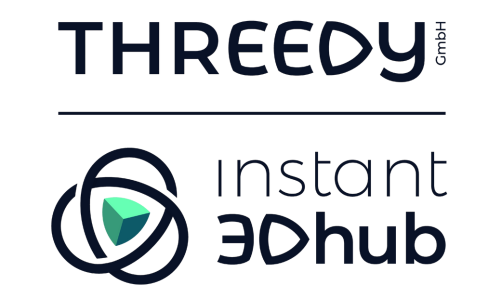 Abbildung des Logos der Firma Threedy, Partner auf dem Event Digitale Fabrik 2026